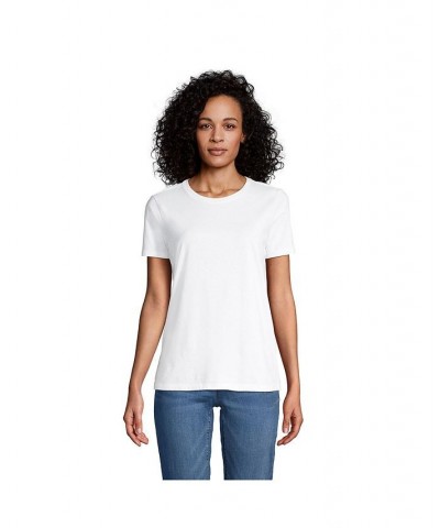 Women's Petite Relaxed Supima Cotton Short Sleeve Crewneck T-Shirt Sunset yellow $24.27 Tops
