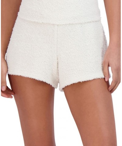 Women's Pull-On Chenille Sleep Shorts White $15.50 Sleepwear