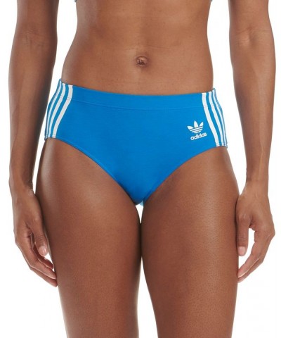 Women's 3-Stripes Hipster Underwear 4A7H64 Blue $11.22 Underwears