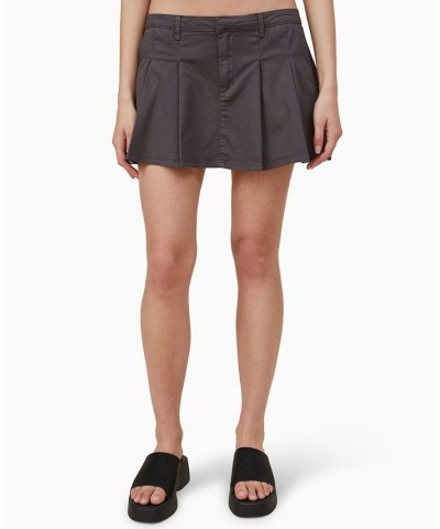 Women's Micro Mini Pleated Skirt Charcoal $21.50 Skirts