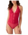 Wacoal Women's Ciao Bella Lingerie Lace Halter Bodysuit 936144 Persian Red $16.40 Lingerie