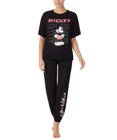 Women's Mickey Mouse Short-Sleeve Sleep Top Black $13.24 Sleepwear