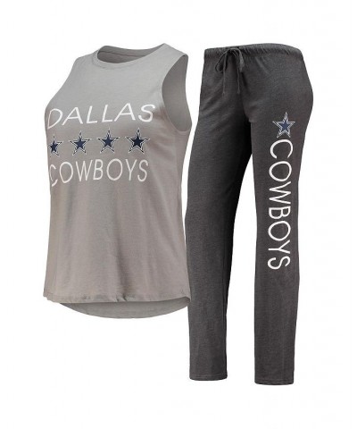 Women's Navy Silver Dallas Cowboys Muscle Tank Top and Pants Sleep Set Navy, Silver $32.20 Pajama