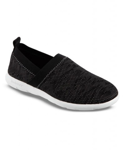 Zenz from Isotoner Women's Indoor/Outdoor Elastic Sport Knit Elastic Slip-Ons Black $14.00 Shoes