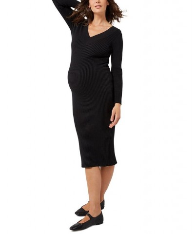 Cara Midi Maternity Dress Black $70.56 Dresses