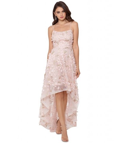 Floral-Appliqués High-Low Gown Blush Pink $125.02 Dresses