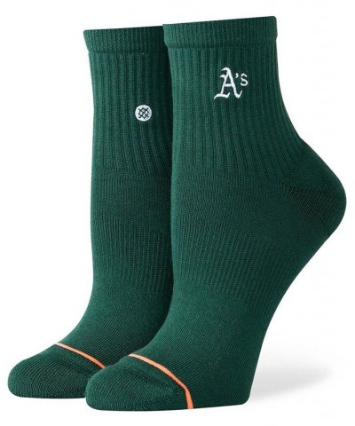 Women's Green Oakland Athletics Lowrider Logo Quarter-Length Socks Green $13.67 Socks