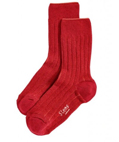 Women's Lux Cashmere Sock Gift Box of One Red $28.08 Socks