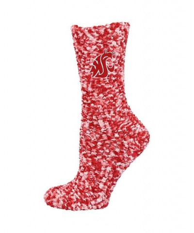 Women's Washington State Cougars Marled Fuzzy Socks Crimson $11.75 Socks