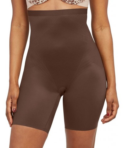 Thinstincts 2.0 High-Waisted Mid-Thigh Short Chestnut Brown $41.00 Shapewear