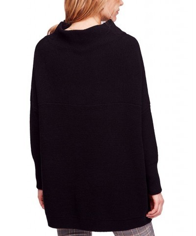 Ottoman Ribbed Tunic Sweater Black $72.98 Sweaters