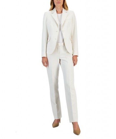 Women's Two-Button Jacket & Flare-Leg Pants & Pencil Skirt White $118.90 Suits