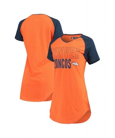Women's Orange Heathered Navy Denver Broncos Meter Raglan V-Neck Knit Nightshirt Orange, Heathered Navy $30.67 Pajama