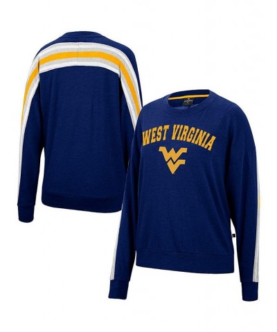 Women's Heathered Navy West Virginia Mountaineers Team Oversized Pullover Sweatshirt Heathered Navy $29.69 Sweatshirts