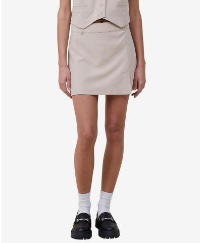 Women's Jamie Suiting Mini Skirt Stone $19.35 Skirts